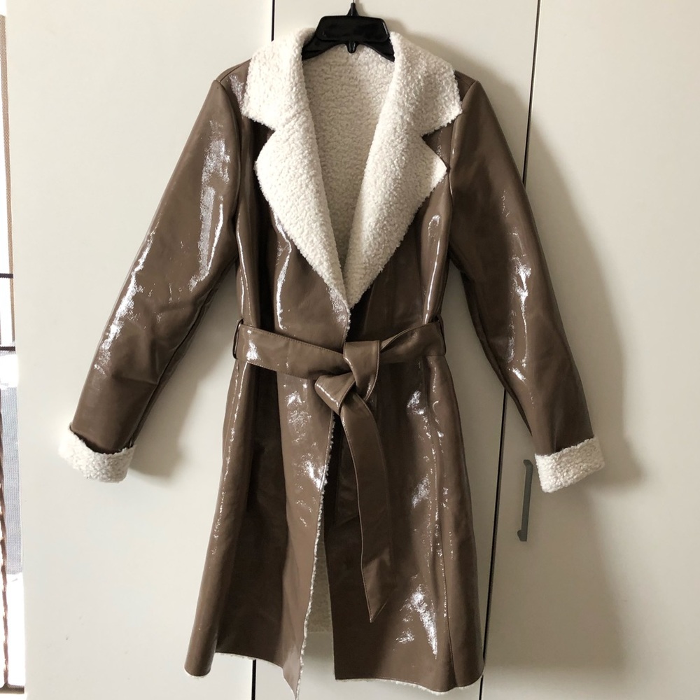 Lovers + Friends vinyl coat